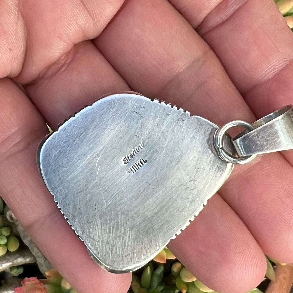 Turquoise Silver Pendant - Picture 2 of 3